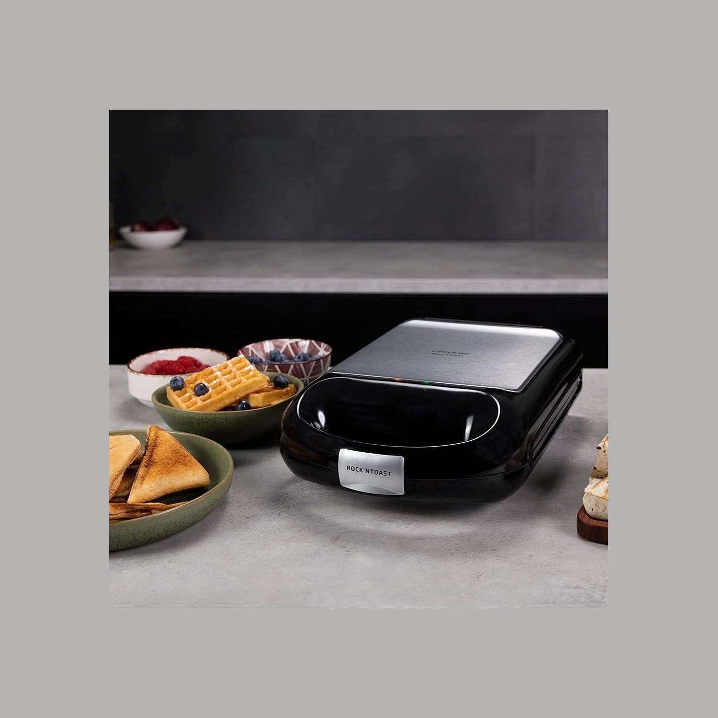 Cecotec Sandwich Maker | Rock'nToast Family 3in1 | 1500 W | Number of plates 3 | Black