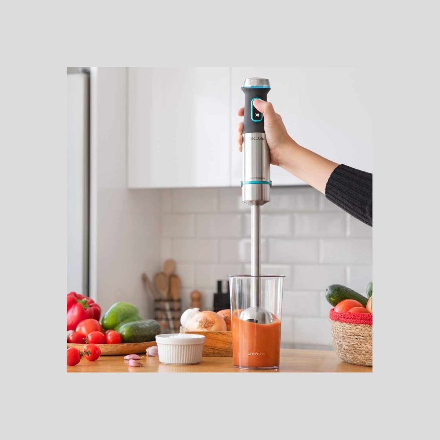 Cecotec | Hand Blender | Power TitanBlack 1200 XL | Hand Blender | 1200 W | Number of speeds Adjustable | Turbo mode | Stainless