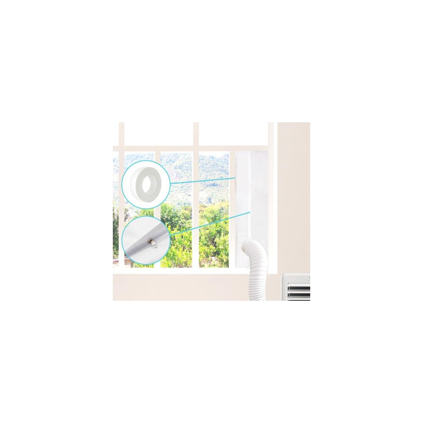 Cecotec Insulated sliding window covering 163 x 35 cm for portable air conditioners
