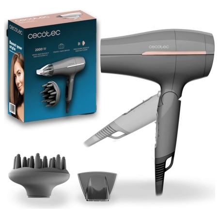 Cecotec Hair dryer | IoniCare Power&Go Heaven | 2000 W | Number of temperature settings 2 | Ionic function | Diffuser nozzle | G
