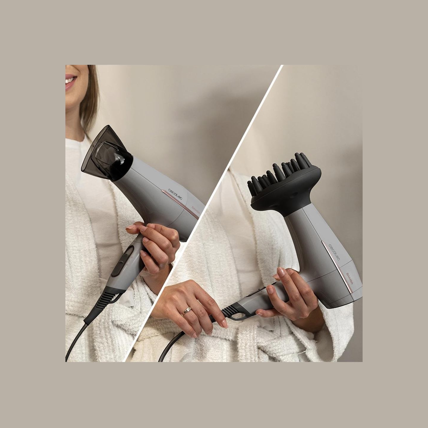 Cecotec Hair dryer | IoniCare Power&Go Heaven | 2000 W | Number of temperature settings 2 | Ionic function | Diffuser nozzle | G