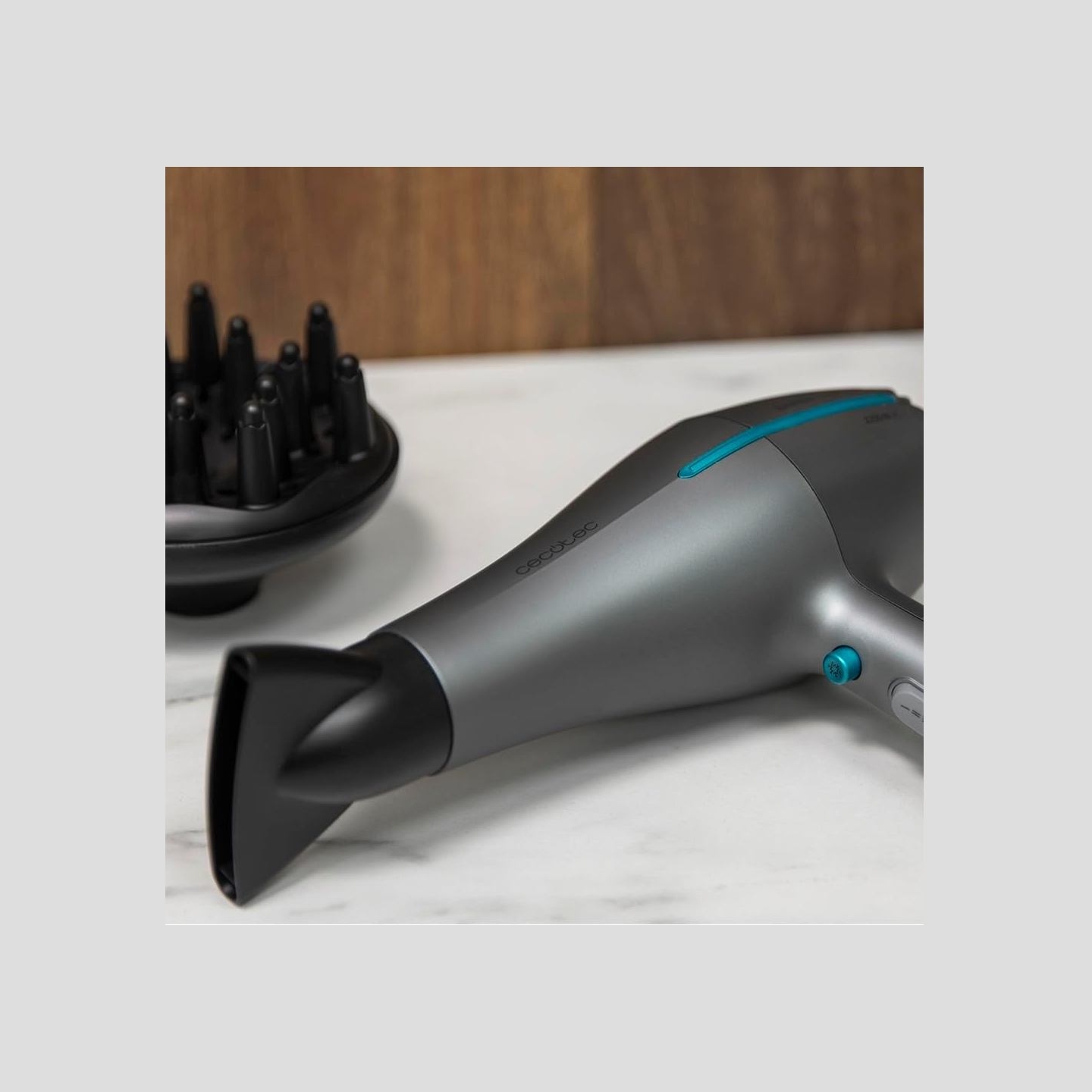 Cecotec Hair dryer | IoniCare 5300 Maxi Aura Black | 2200 W | Number of temperature settings 3 | Ionic function | Black/Grey | D