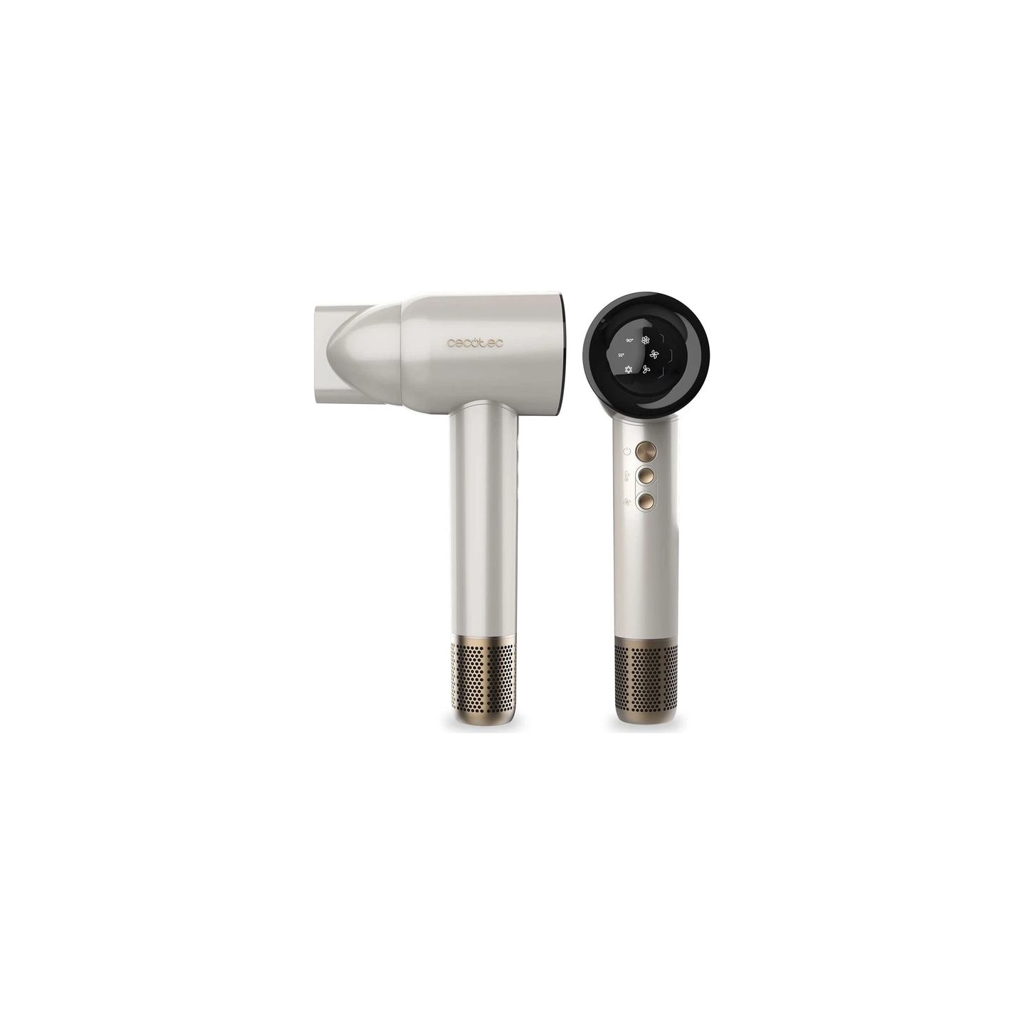 Cecotec Hair dryer | DryGlam Waves Champagne | 1600 W | Number of temperature settings 3 | Ionic function | Champagne | Diffuser