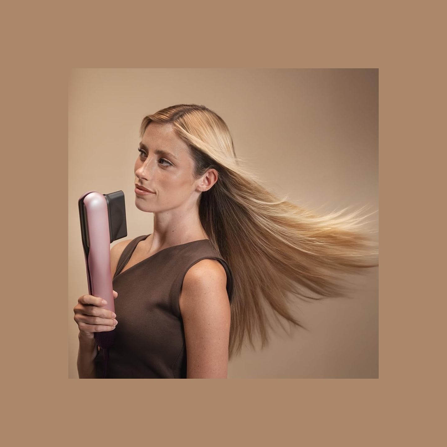 Cecotec Air Straightener | AirLisse 2in1 ForceDry Champagne | Ceramic heating system | Number of heating levels 4 | 1000 W | Bei