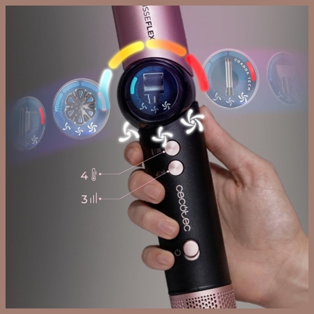 Cecotec Styling Brush | AirGlam 14in1 Flex Black | Ion conditioning | Barrel diameter 32 mm/35 mm | 1400 W | Black