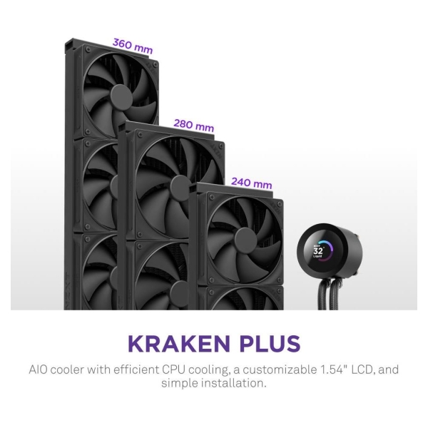 Nzxt water cooling Kraken Plus 280 LCD