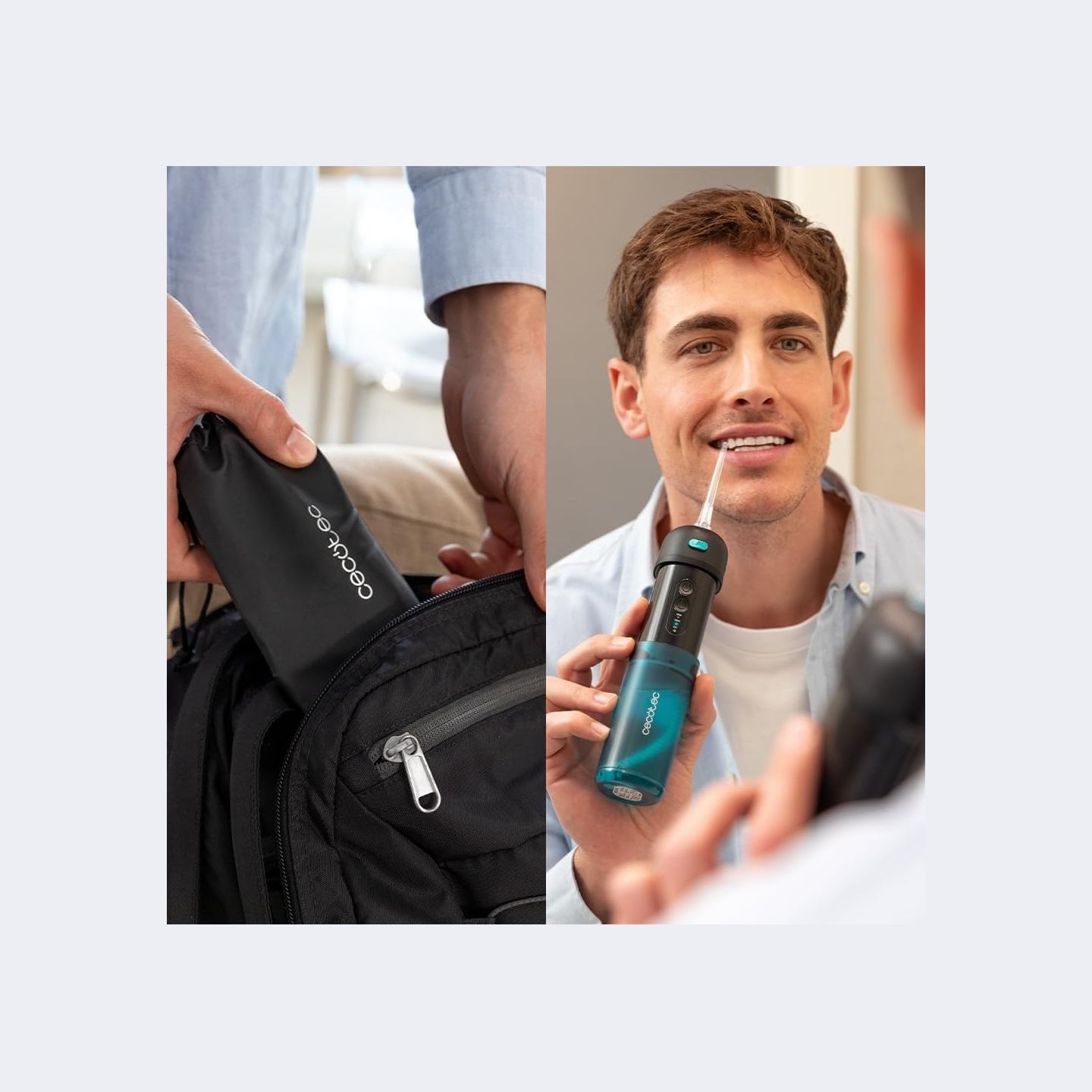 Cecotec Oral Irrigator | ToothCare Jet Splash | 150 ml | Black/Blue | Number of heads 2