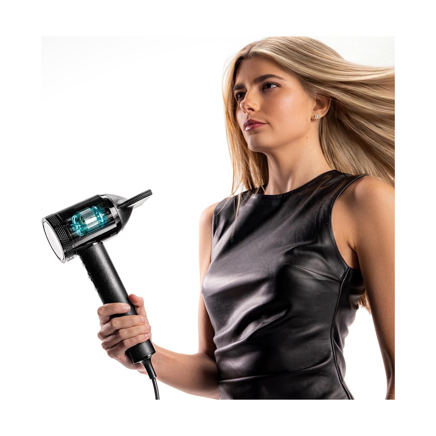Cecotec Hair Dryer | DryGlam Waves i-Sensor Pro | 1600 W | Number of temperature settings 4 | Ionic function | Black | Diffuser 