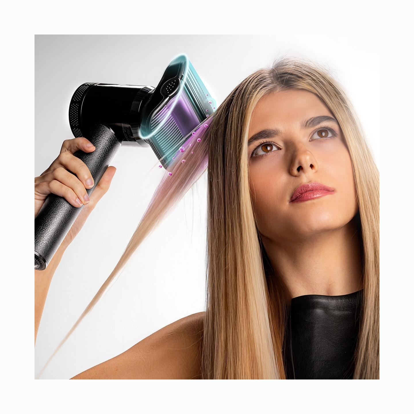 Cecotec Hair Dryer | DryGlam Waves i-Sensor Pro | 1600 W | Number of temperature settings 4 | Ionic function | Black | Diffuser 