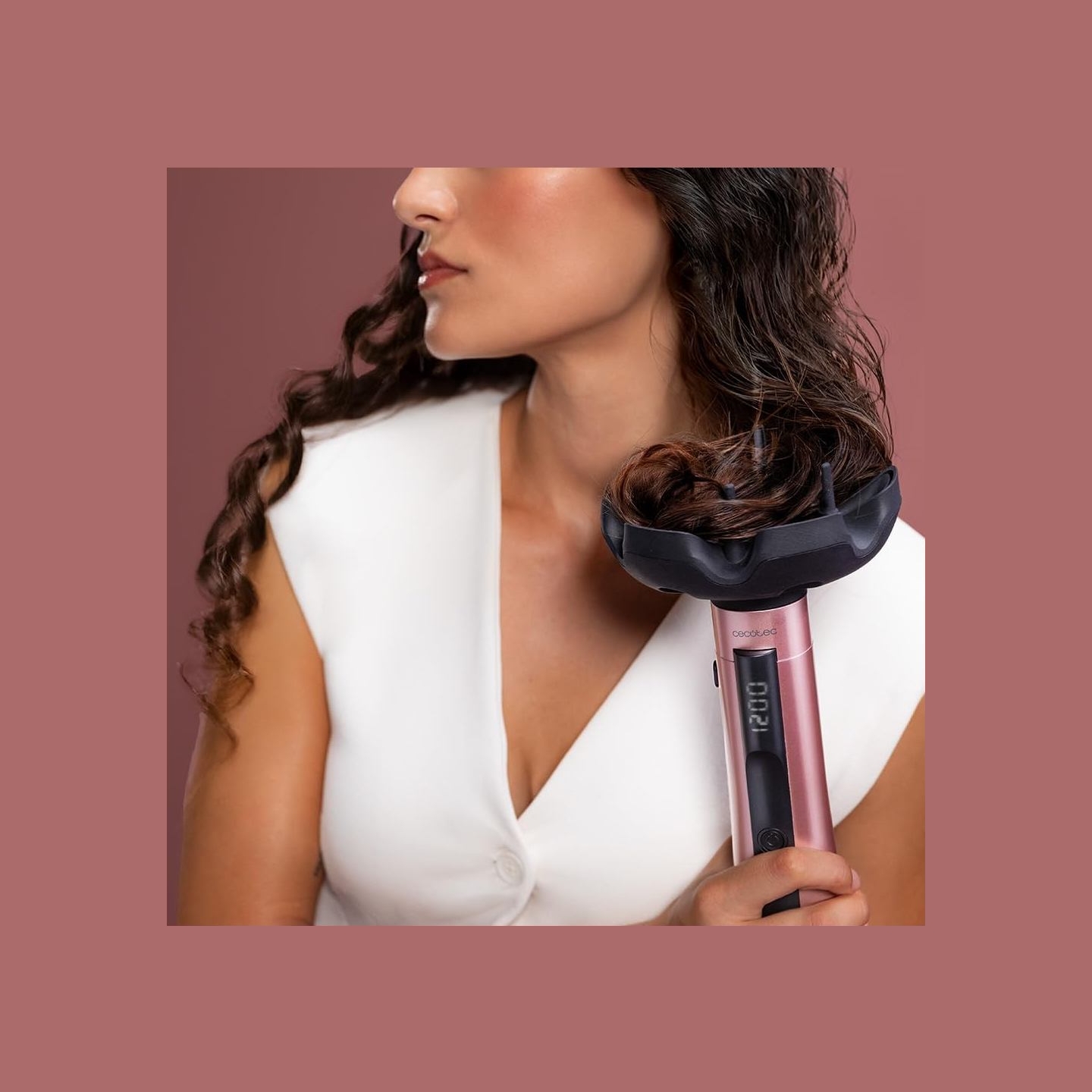 Cecotec Air Brush | CeramicCare 10in1 AirBrush | Ion conditioning | Number of heating levels 3 | 1200 W | Black/Pink