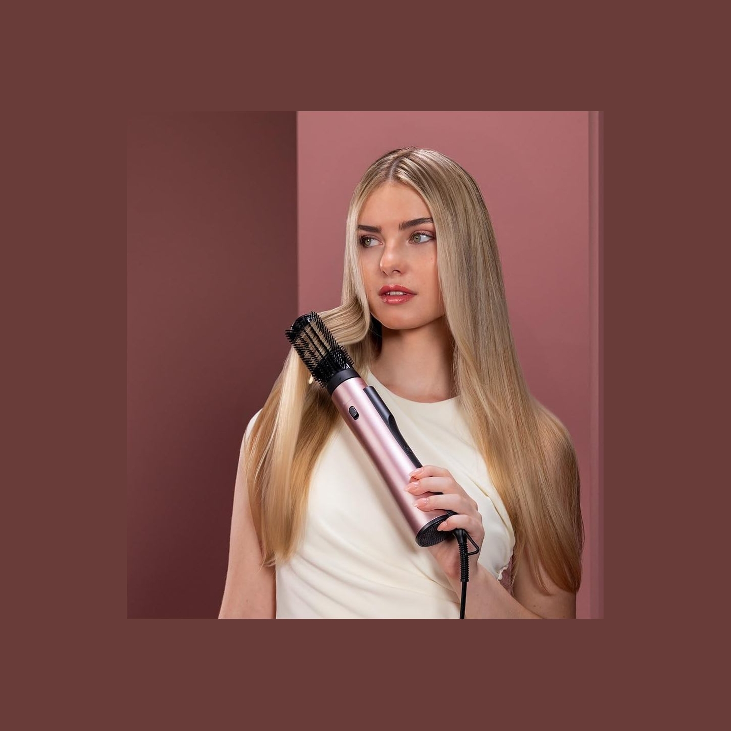 Cecotec Air Brush | CeramicCare 10in1 AirBrush | Ion conditioning | Number of heating levels 3 | 1200 W | Black/Pink