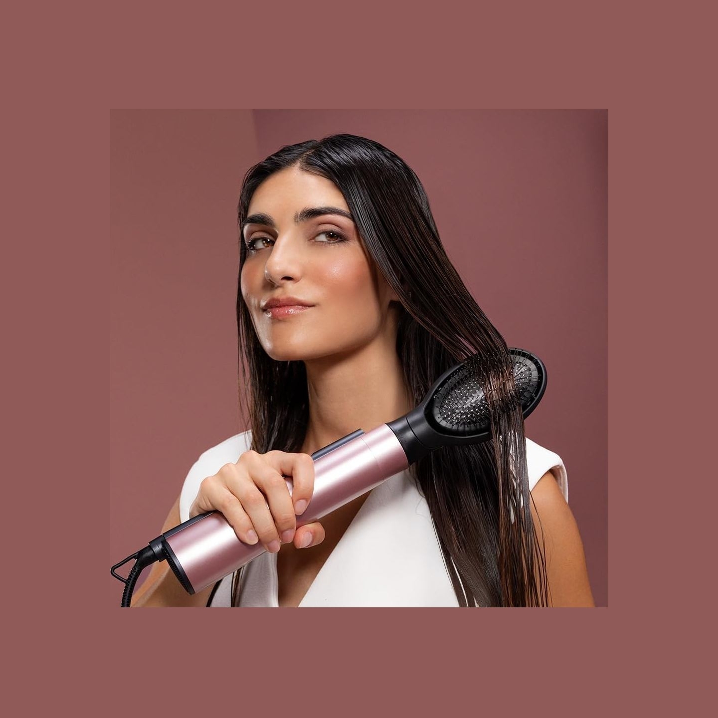 Cecotec Air Brush | CeramicCare 10in1 AirBrush | Ion conditioning | Number of heating levels 3 | 1200 W | Black/Pink