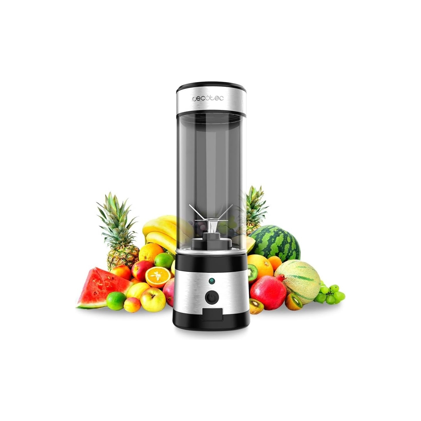 Cecotec Smoothie Blender | WanderlustMix USB | Portable | 126 W | Jar capacity 0.4 L | Ice crushing | Inox