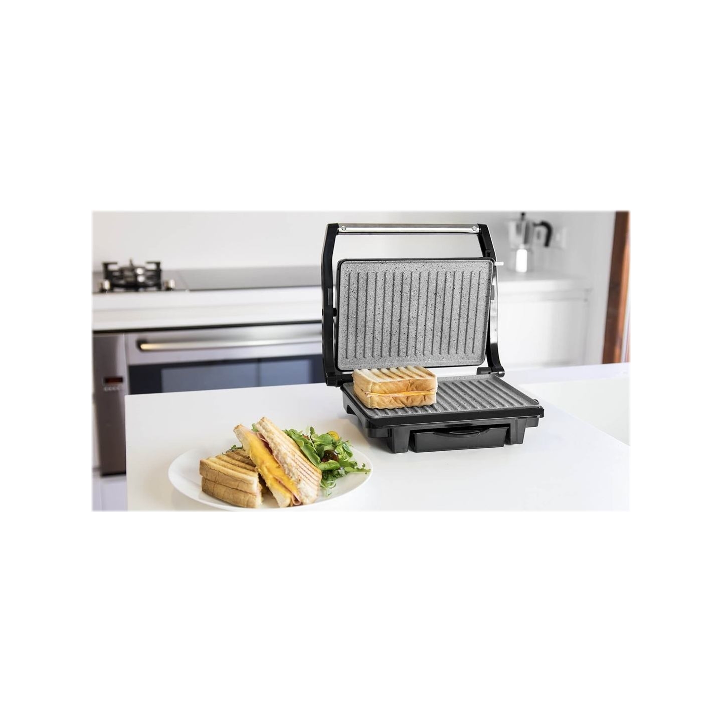 Cecotec Grill | Rock'nGrill 1000 | 1000 W | Electric Grill | Black/Stainless steel