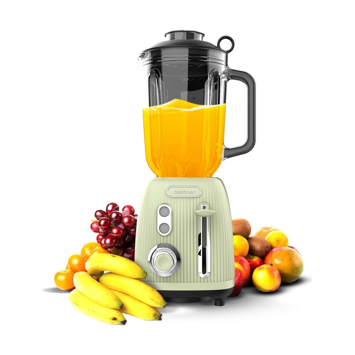 Cecotec Blender | Power Black Titanium RetroGreen | Tabletop | 1200 W | Jar capacity 1.5 L | Jar material Glass | Green
