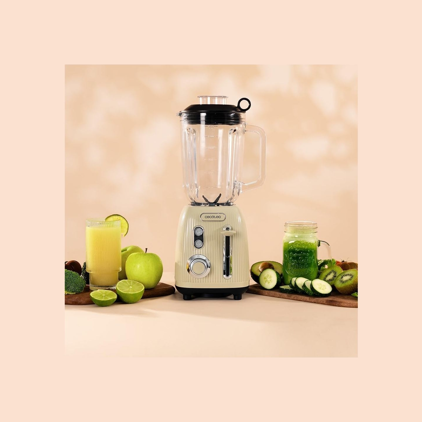 Cecotec Blender | Power Black Titanium RetroGreen | Tabletop | 1200 W | Jar capacity 1.5 L | Jar material Glass | Green