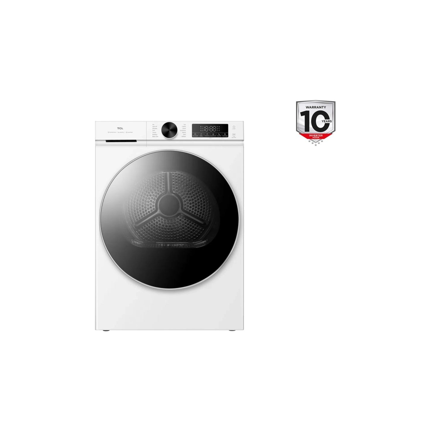 TCL Dryer Machine | DP0844WE0 | TCL Front loading | Energy efficiency class E | 8 kg | LED | Heat pump | Depth 59.3 cm | White