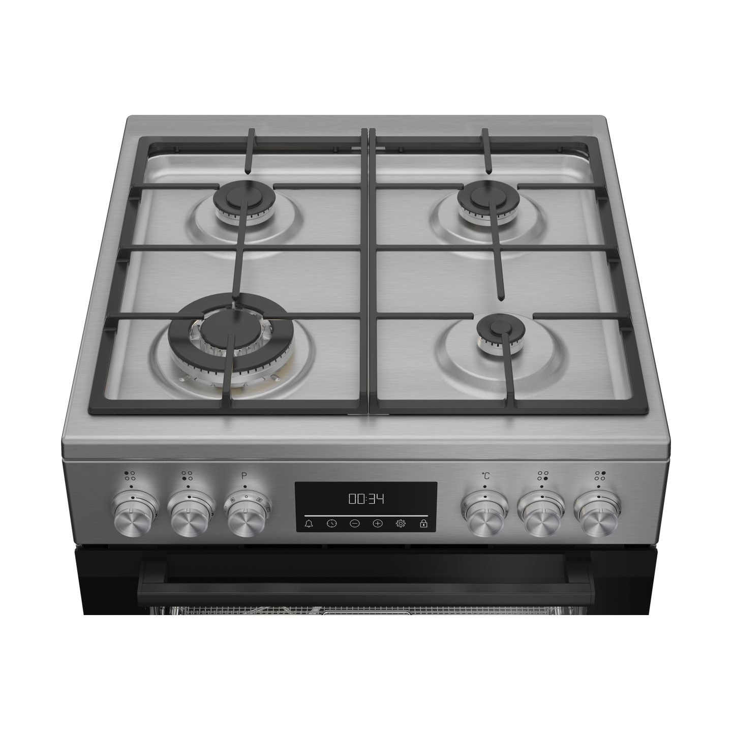 Beko Cooker | FBMA61330GXDT | Hob type Gas | Oven type Electric | Stainless Steel | Width 60 cm | Grilling | LED | Depth 60 cm |