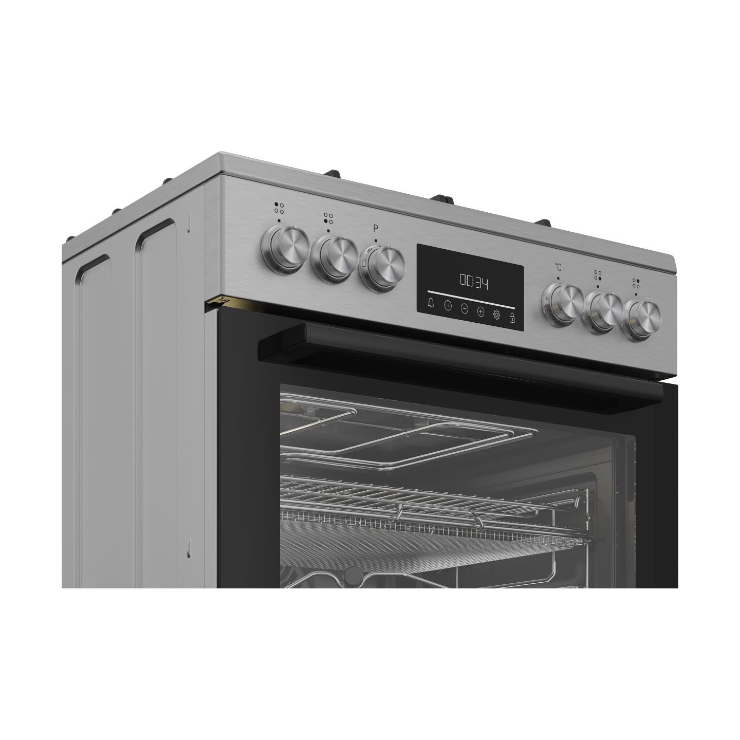 Beko Cooker | FBMA61330GXDT | Hob type Gas | Oven type Electric | Stainless Steel | Width 60 cm | Grilling | LED | Depth 60 cm |