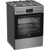 Beko Cooker | FBMA61330GXDT | Hob type Gas | Oven type Electric | Stainless Steel | Width 60 cm | Grilling | LED | Depth 60 cm |