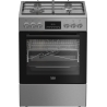 Beko Cooker | FBMA61330GXDT | Hob type Gas | Oven type Electric | Stainless Steel | Width 60 cm | Grilling | LED | Depth 60 cm |