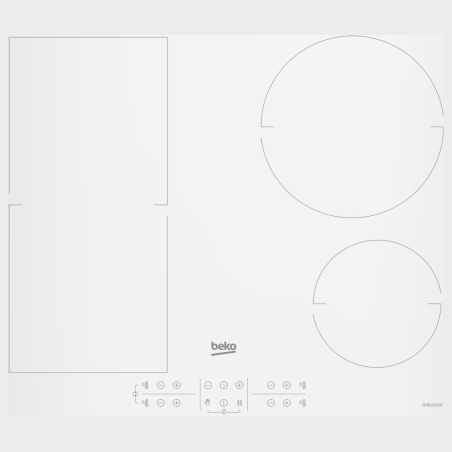 Beko Hob | HII64200FMTW | Induction | Number of burners/cooking zones 4 | Touch control | Timer | White