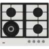 Beko Hob | HILW64225SW | Gas | Number of burners/cooking zones 4 | Knob | White