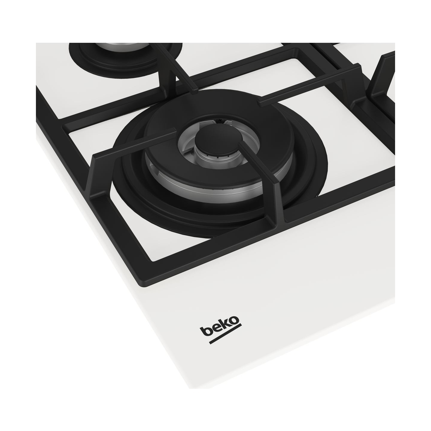Beko Hob | HILW64225SW | Gas | Number of burners/cooking zones 4 | Knob | White