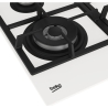 Beko Hob | HILW64225SW | Gas | Number of burners/cooking zones 4 | Knob | White