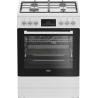 Beko Cooker | FBM62330GWDTN | Hob type Gas | Oven type Electric | White | Width 60 cm | Grilling | LED | Depth 60 cm | 72 L