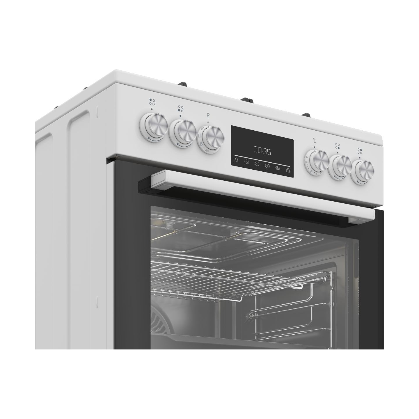 Beko Cooker | FBM62330GWDTN | Hob type Gas | Oven type Electric | White | Width 60 cm | Grilling | LED | Depth 60 cm | 72 L