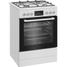 Beko Cooker | FBM62330GWDTN | Hob type Gas | Oven type Electric | White | Width 60 cm | Grilling | LED | Depth 60 cm | 72 L