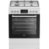 Beko Cooker | FBM62330GWDTN | Hob type Gas | Oven type Electric | White | Width 60 cm | Grilling | LED | Depth 60 cm | 72 L