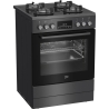 Beko Cooker | FBM62330GADSN | Hob type Gas | Oven type Electric | Grey | Width 60 cm | Grilling | LED | Depth 60 cm | 72 L