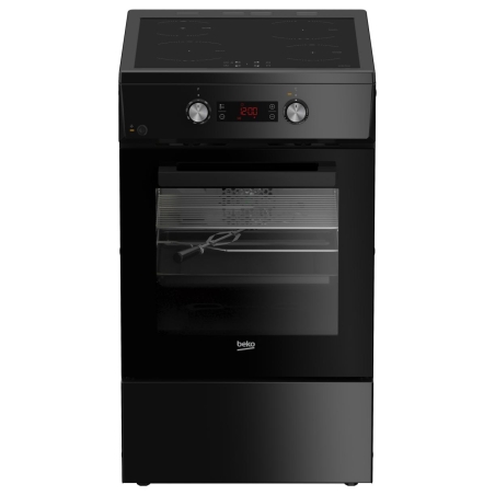 Beko Cooker | FSM59305BDT | Hob type Induction | Oven type Electric | Black | Width 50 cm | Grilling | Depth 60 cm | 60 L