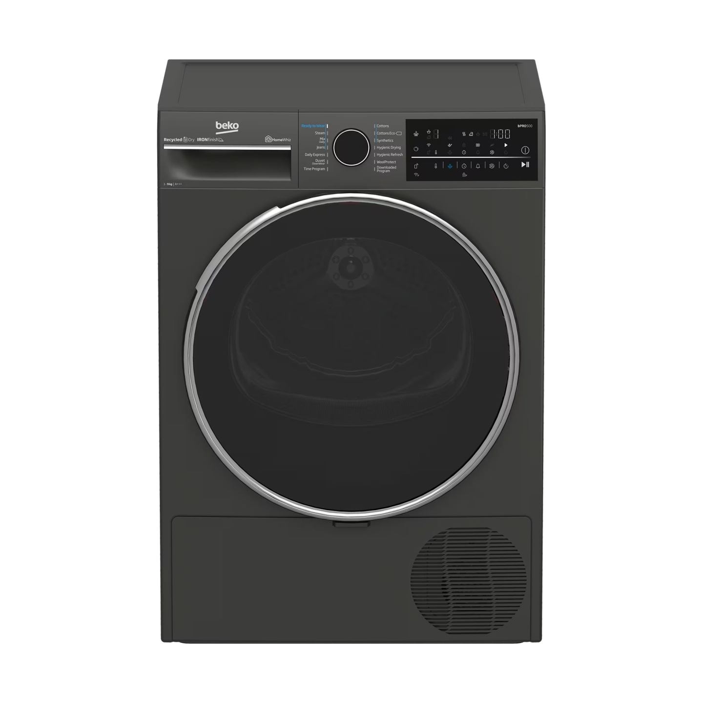 Beko Dryer Machine | B5T89243M | Energy efficiency class C | Front loading | 9 kg | Heat pump | Digital | Depth 67 cm | Steam fu