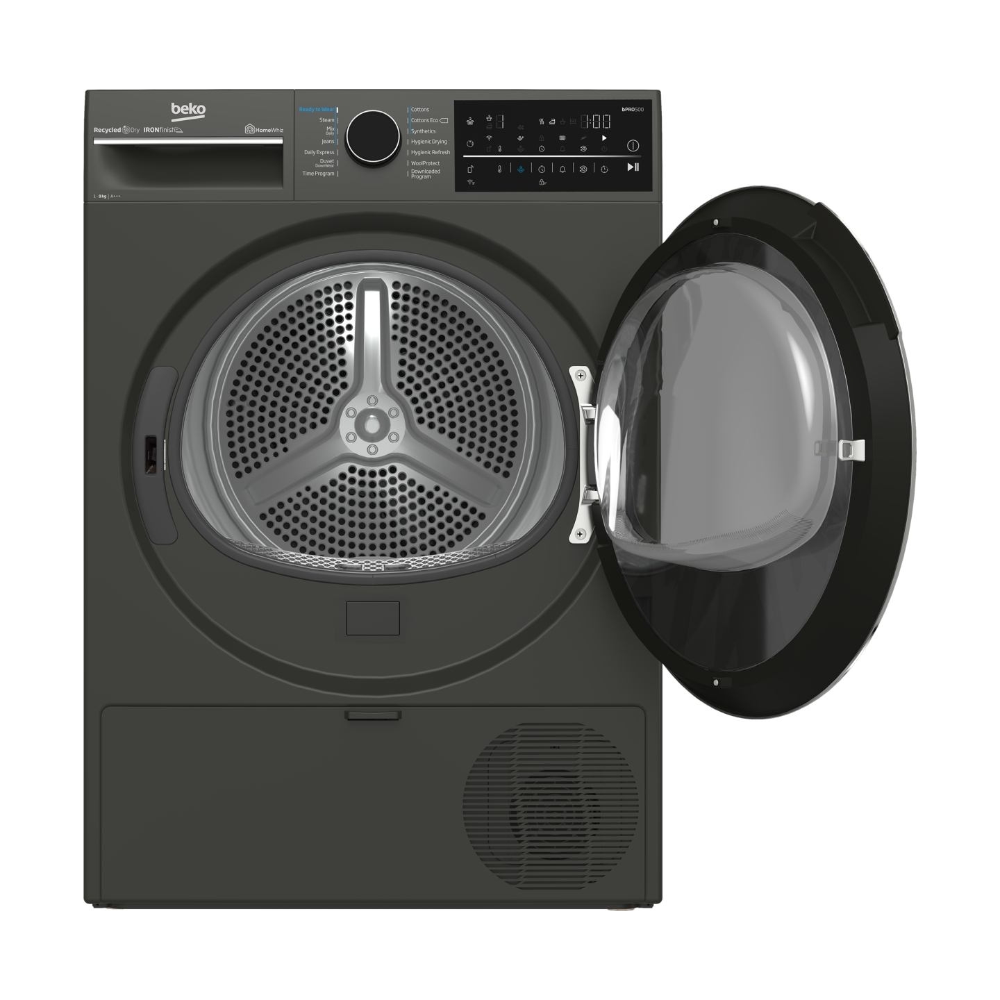 Beko Dryer Machine | B5T89243M | Energy efficiency class C | Front loading | 9 kg | Heat pump | Digital | Depth 67 cm | Steam fu