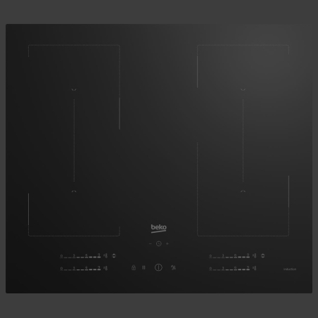 Beko Hob | HII64720QUF2T | Induction | Number of burners/cooking zones 4 | Touch | Timer | Black