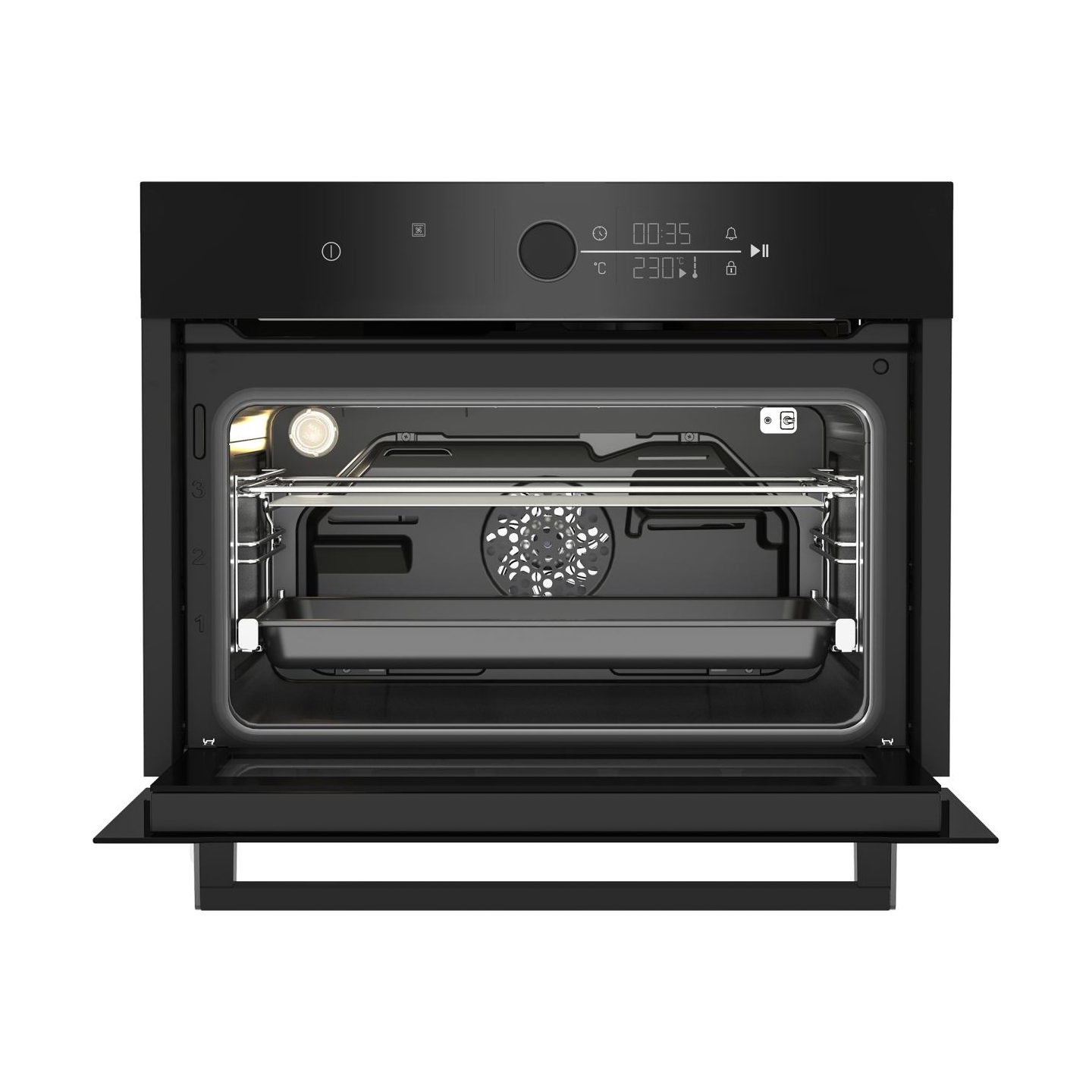 Beko Oven | BBCM17400B | 48 L | Electric | Hydrolytic | Touch control | Steam function | Height 45.5 cm | Width 59.4 cm | Black