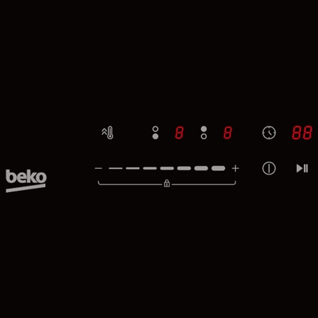 Beko Hob | HDI32400TO | Induction | Number of burners/cooking zones 2 | Touch control | Timer | Black