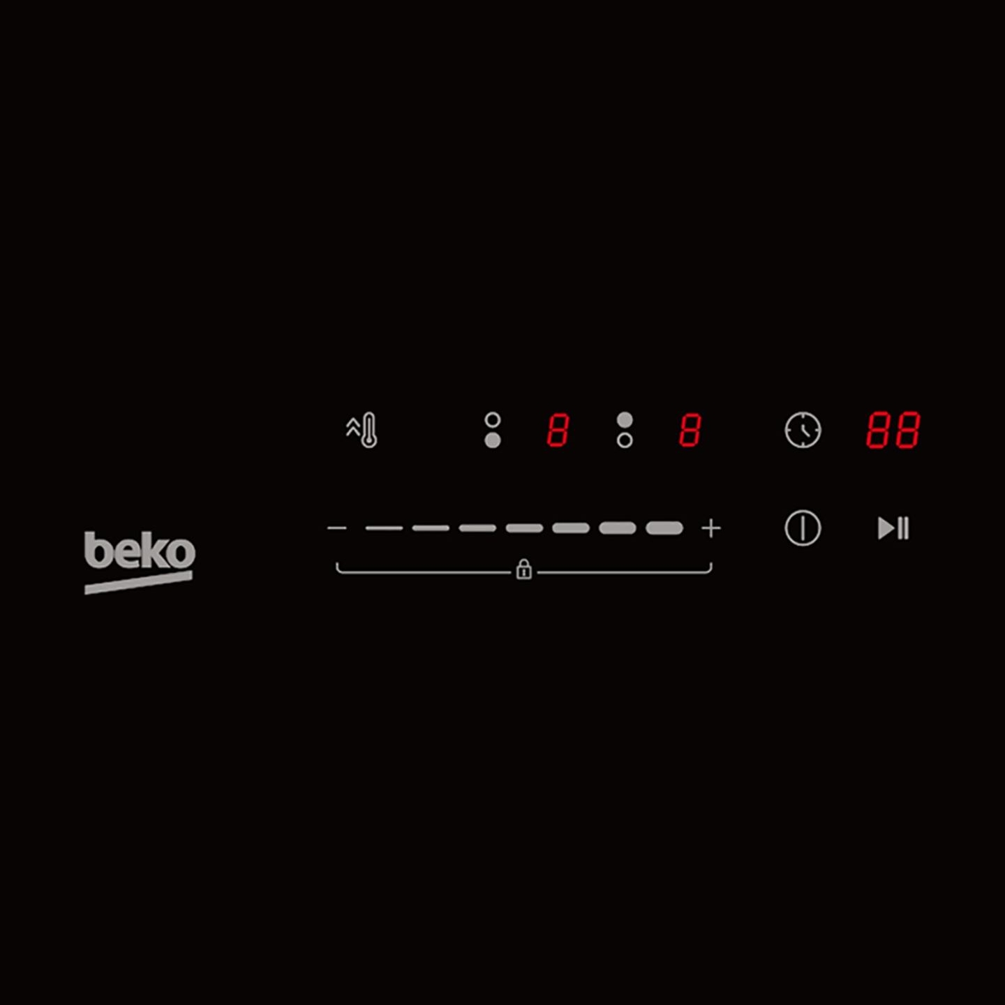 Beko Hob | HDI32400TO | Induction | Number of burners/cooking zones 2 | Touch control | Timer | Black