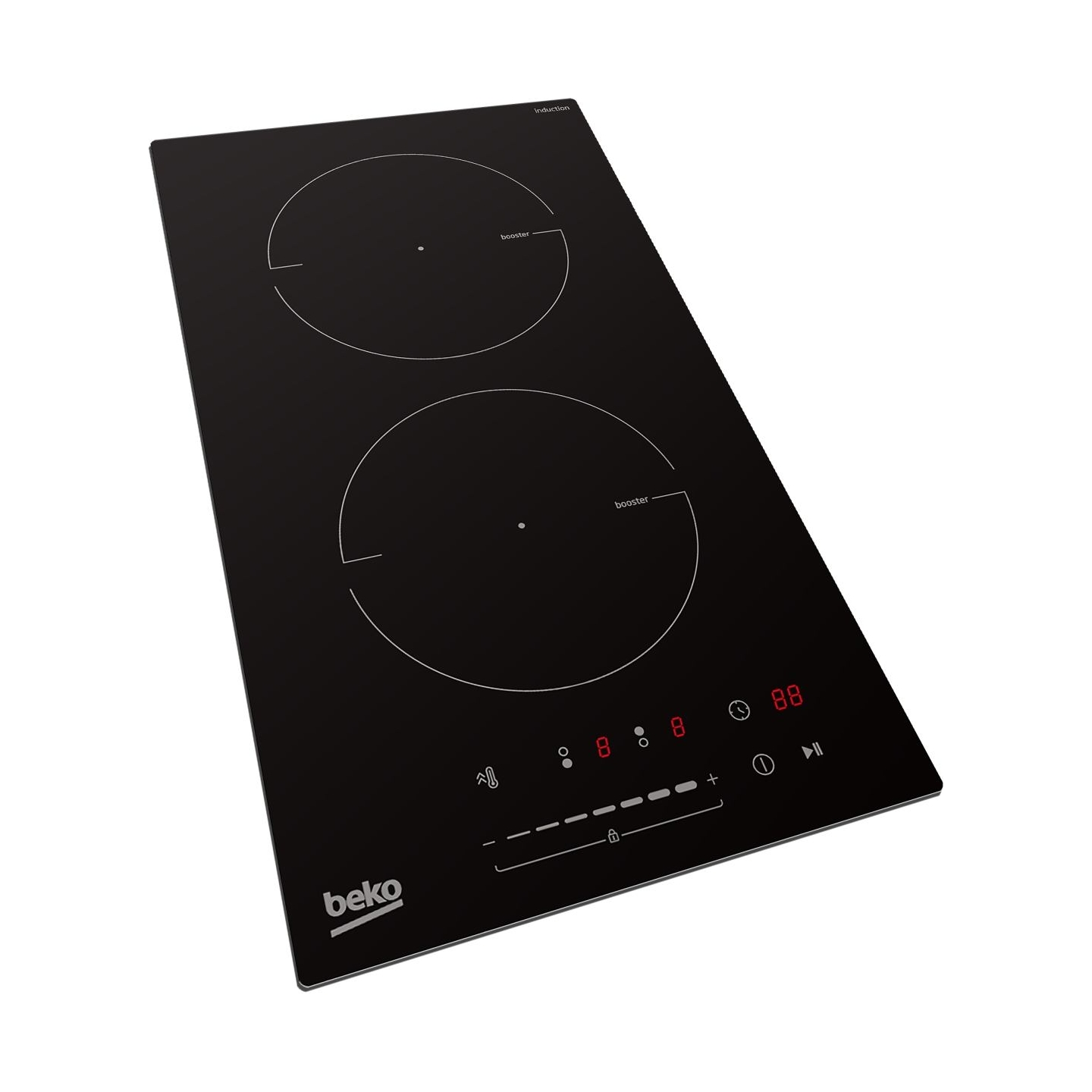 Beko Hob | HDI32400TO | Induction | Number of burners/cooking zones 2 | Touch control | Timer | Black