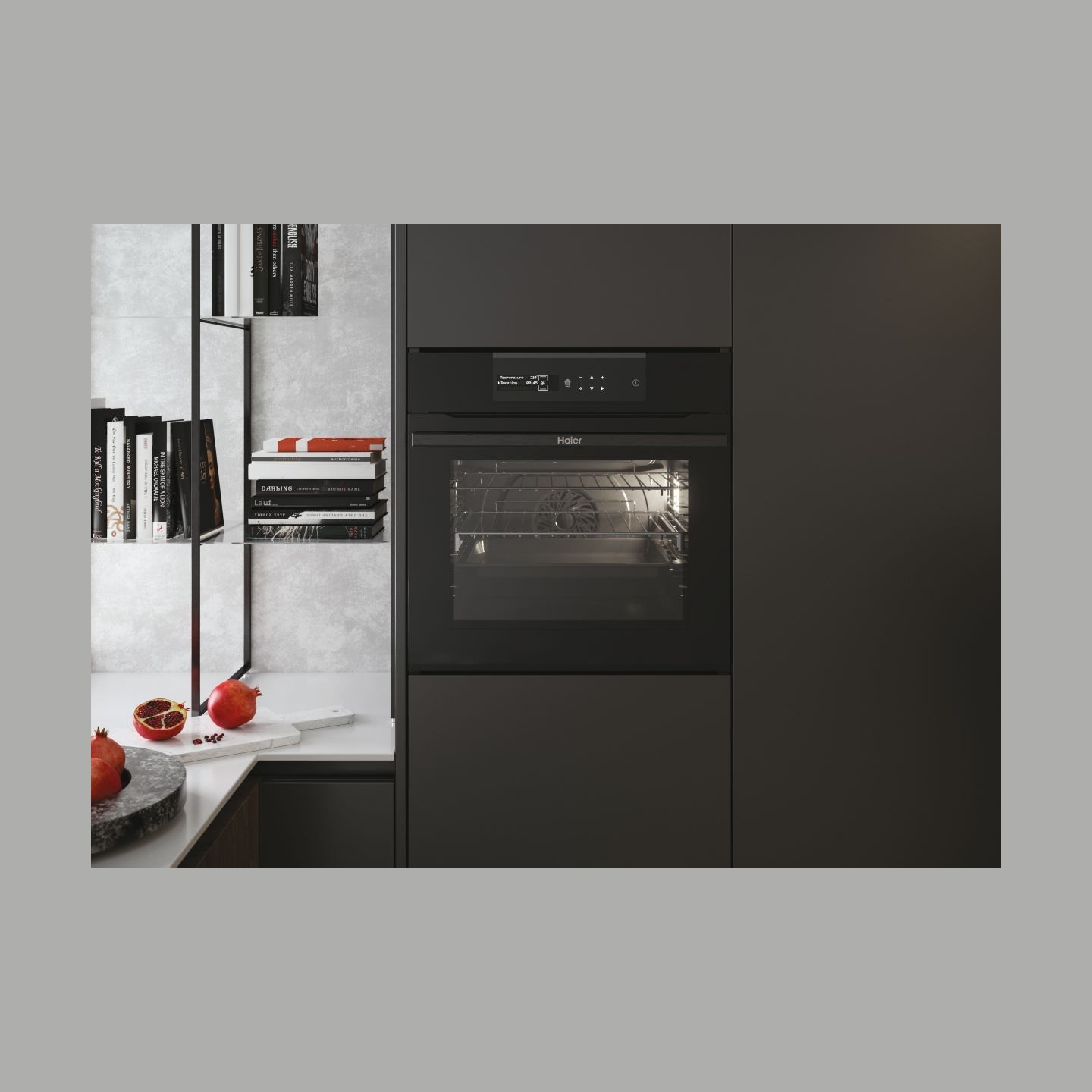 Haier Oven | HWO60SM2B9BH | 70 L | Electric | Pyrolytic/Hydrolytic | Touch | Height 59.5 cm | Width 59.5 cm | Black