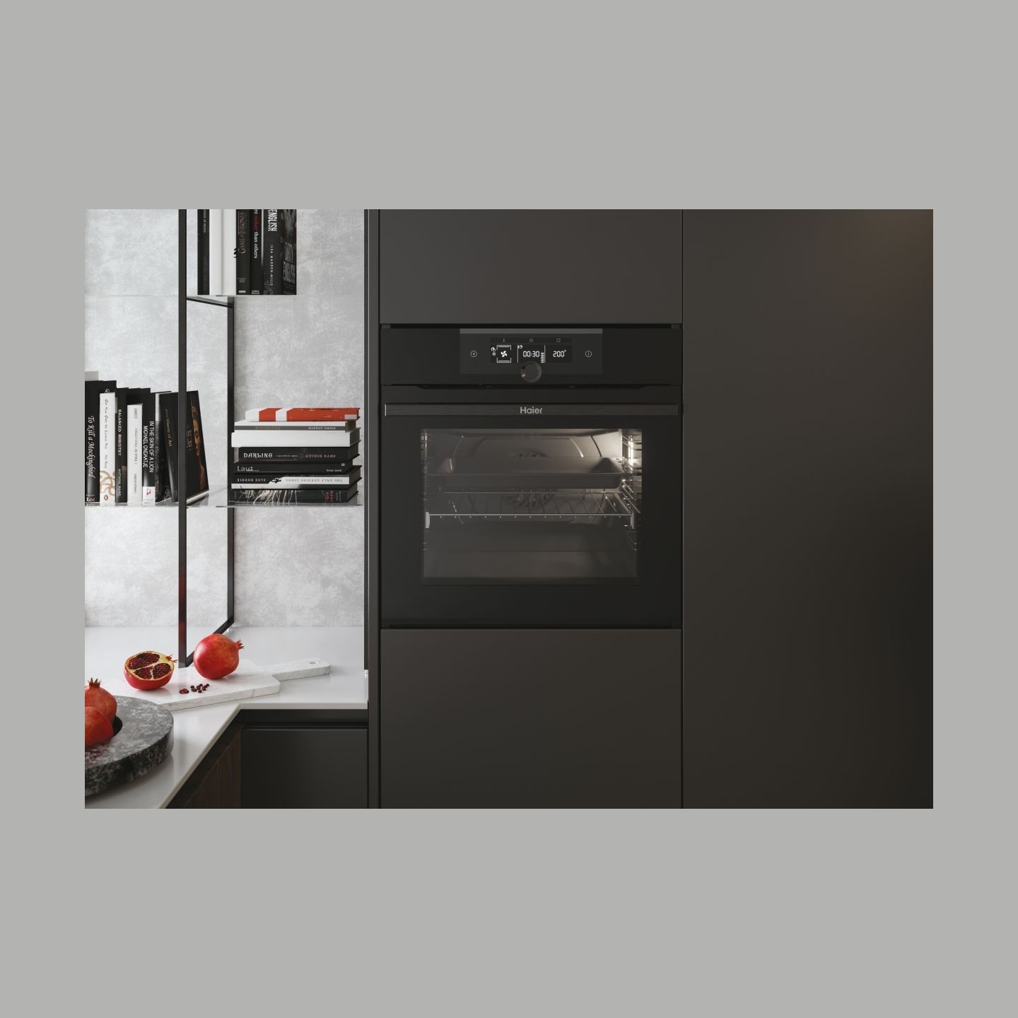 Haier Oven | HWO60SM2F3BH | 70 L | Electric | Hydrolytic | Electronic | Height 59.5 cm | Width 59.5 cm | Black