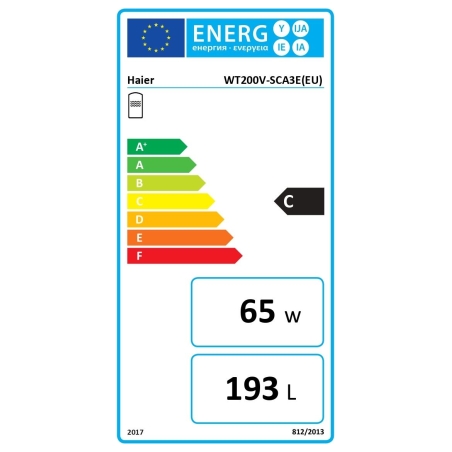Haier WT200VSCA3E | Enameled water heater 200L with integrated 2500W electric heater and 2m2 heat exchanger