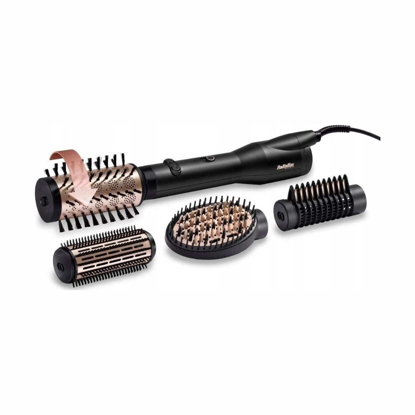 Babyliss | Hair styling comb | AS970E | Ion conditioning | Number of heating levels 3 | 650 W | Black/Gold