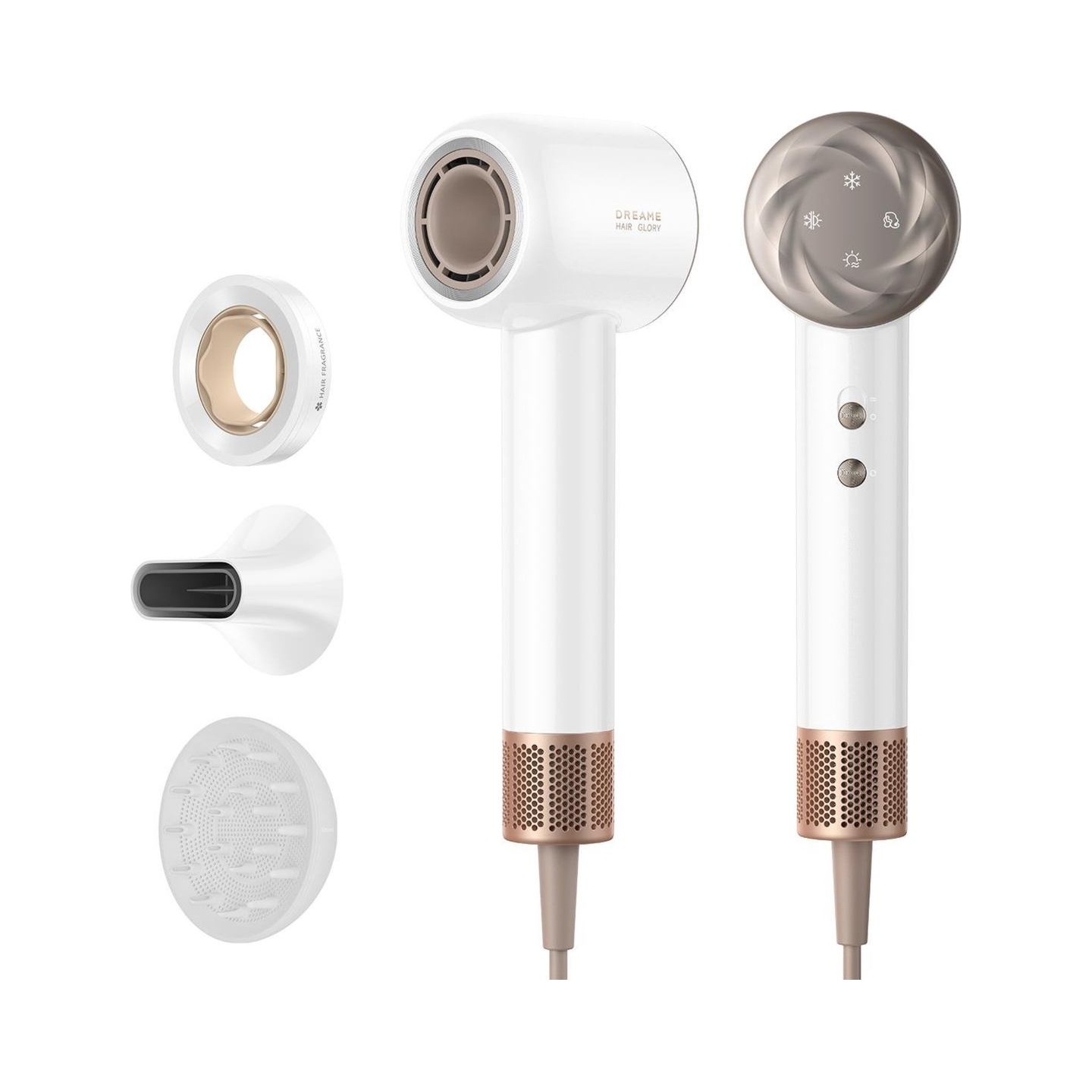 Dreame Hair Dryer | Glory Mix AHD18 | 1600 W | Number of temperature settings 4 | Ionic function | White
