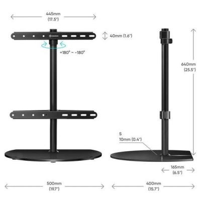 Onkron TV SET ACC DESKTOP STAND/32-65" BLACK PT2-B ONKRON