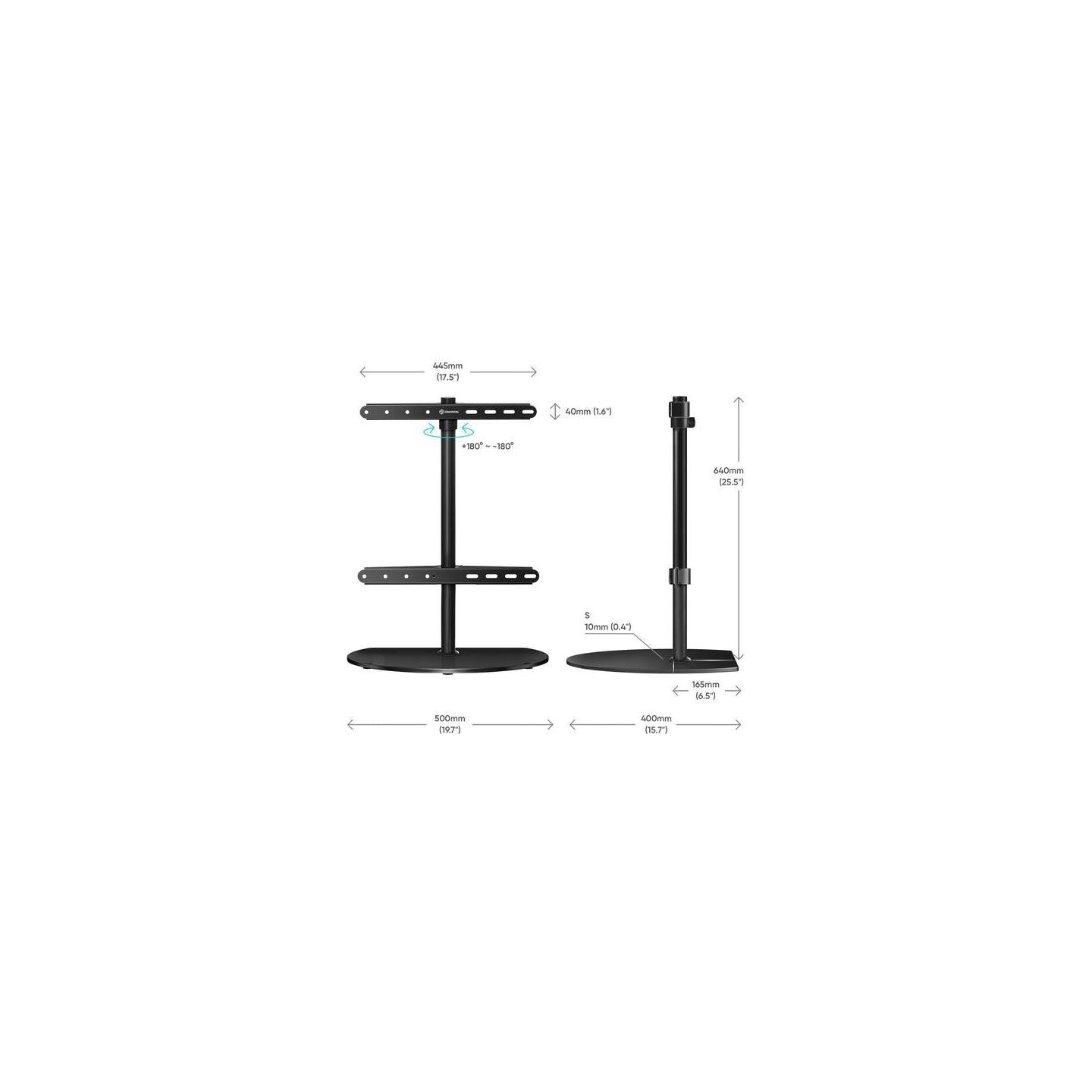 Onkron TV SET ACC DESKTOP STAND/32-65" BLACK PT2-B ONKRON
