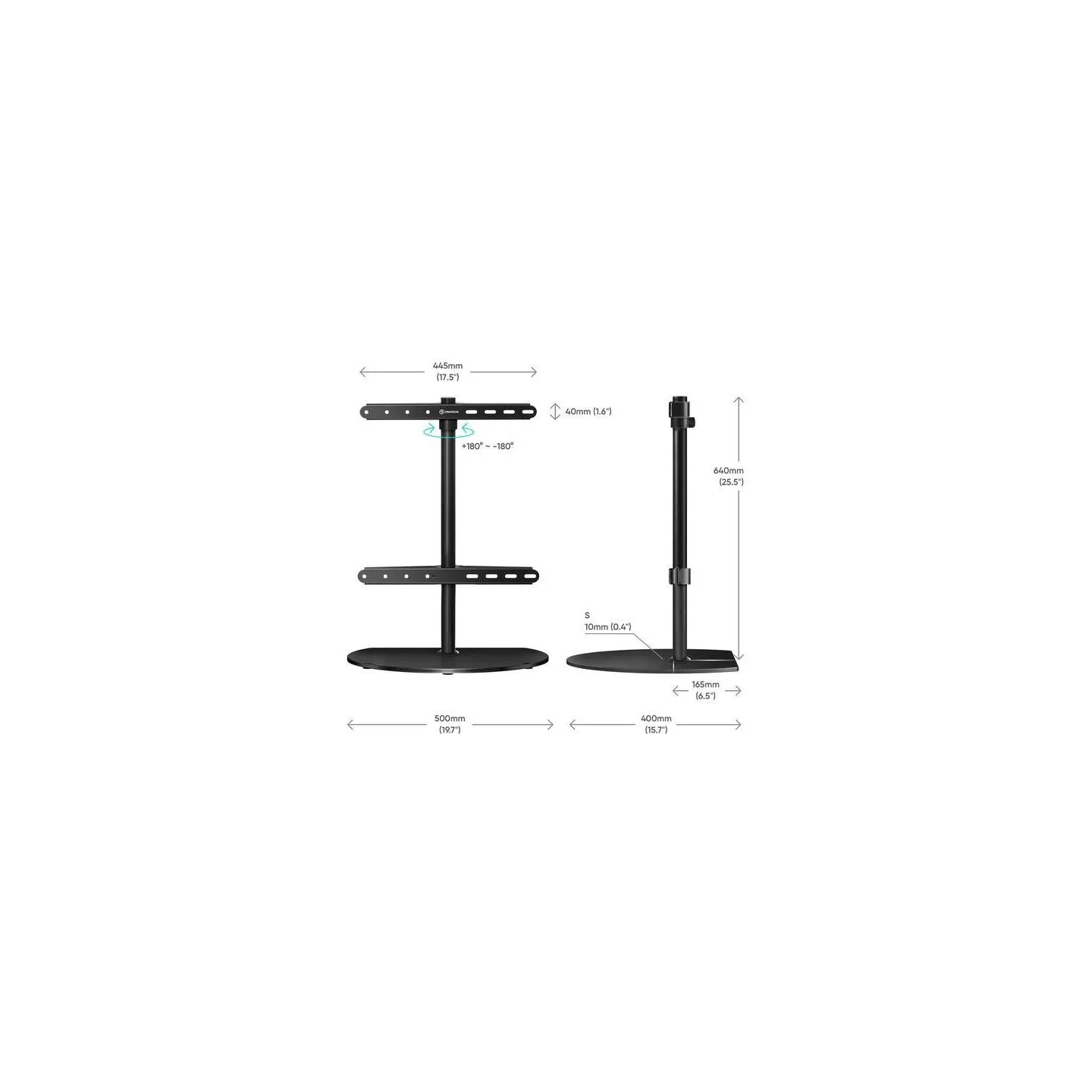Onkron TV SET ACC DESKTOP STAND/32-65" BLACK PT2-B ONKRON